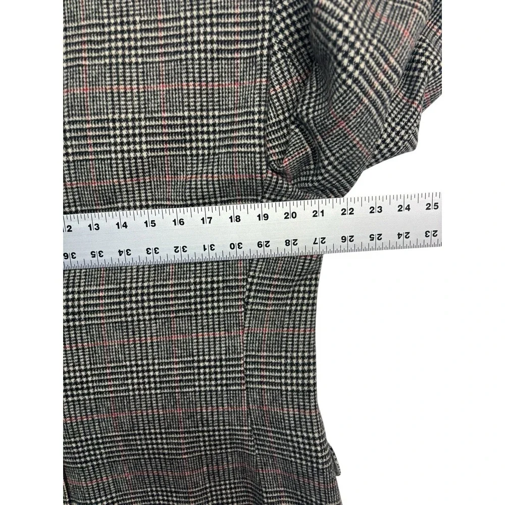 vtg Stafford 42R‎ Black White Red Glen Plaid Tweed Blazer Jacket Sport Coat USA